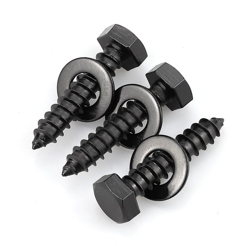 RoyceMart 20-Sets 1/4 x 1-1/2" Black Hex Head Lag Screws & Flat Washers, Heavy Duty Wood Lag Screws, 304 Stainless Steel (18-8), 1/4" Bolt - Image 5